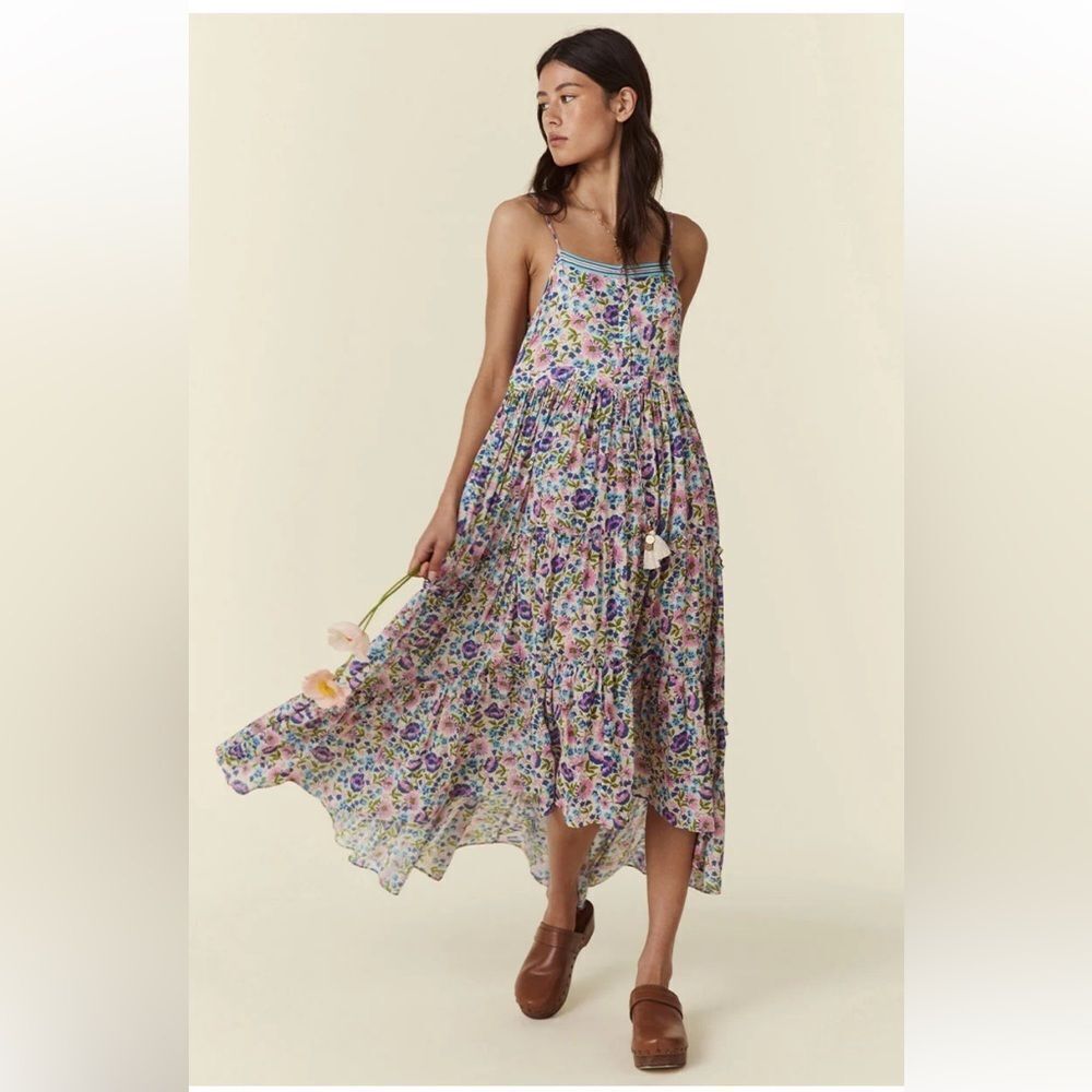 Spell Impala Lily Sundress! Featuring adjustable shoulder straps Size Large Iris